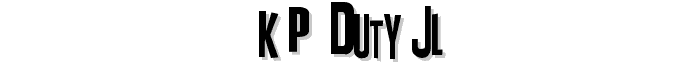 K.P. Duty JL font